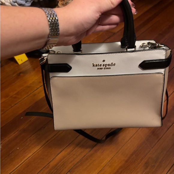 kate spade Handbags - Kate Spade Black and Cream Satchel